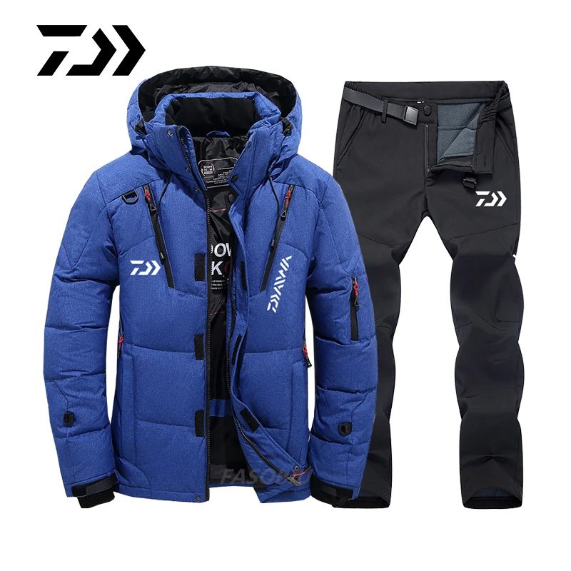 

Daiwa Winter Fishing Suit Men's Women's Outdoor Fishing Clothes Plush Thickened Warm Sports Mountaineering Skiing Fishing Jacket