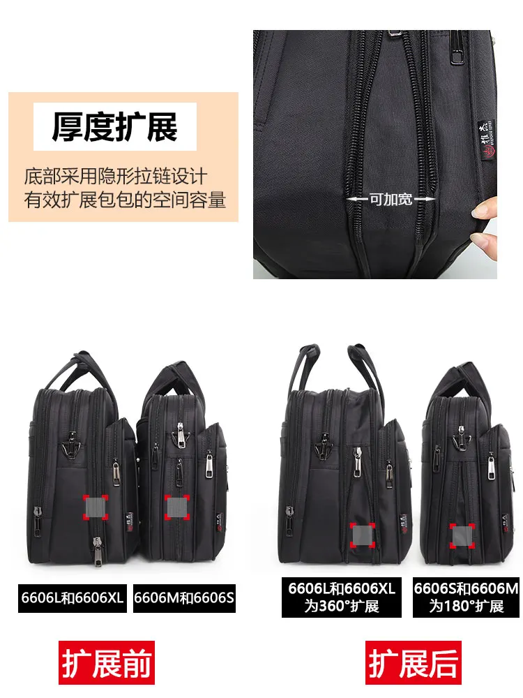 Large Capacity Briefcase Men's Business Canvas Laptop Bag Oxford Cloth Office Bag Shoulder Brief Case Business Trip