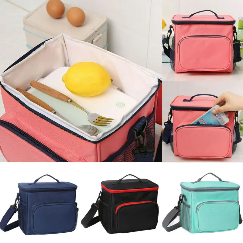 

Portable Thermal Insulated Lunch Bag Travel Picnic Lunch Box Tote for Women Men /BY