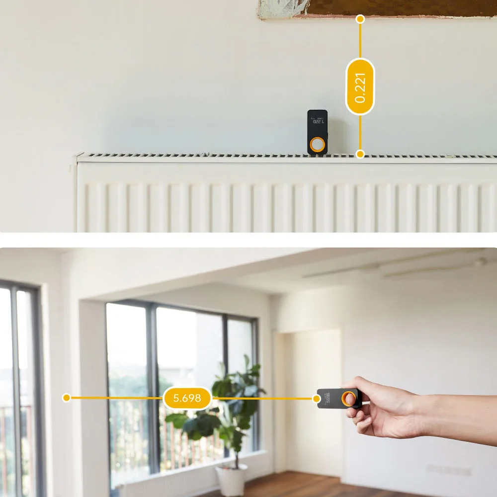 

Intelligent Lasers Distance Measuring Miniature Rangefinder Measuring Instrument Electronic Ruler Distance Connect To APP