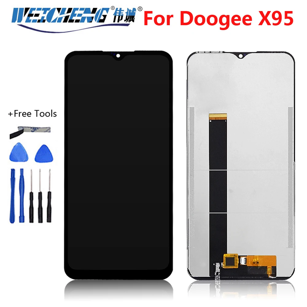 6 52 100 original for doogee x95 lcd display touch screen digitizer repair parts assembly for doogee x95 phone tools free global shipping