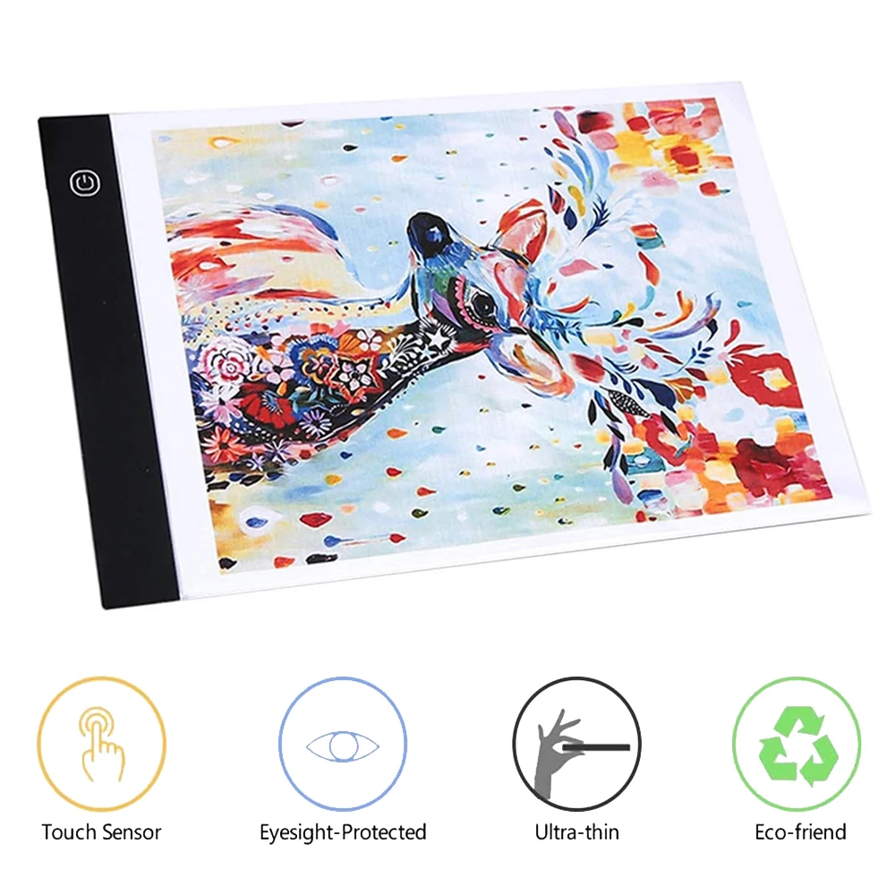 

A5 Ultra-Thin LED Drawing Boards Tracing Copy Pads Artcraft Tracing Pad Light Box for Kids Sketching Painting Writing Designing