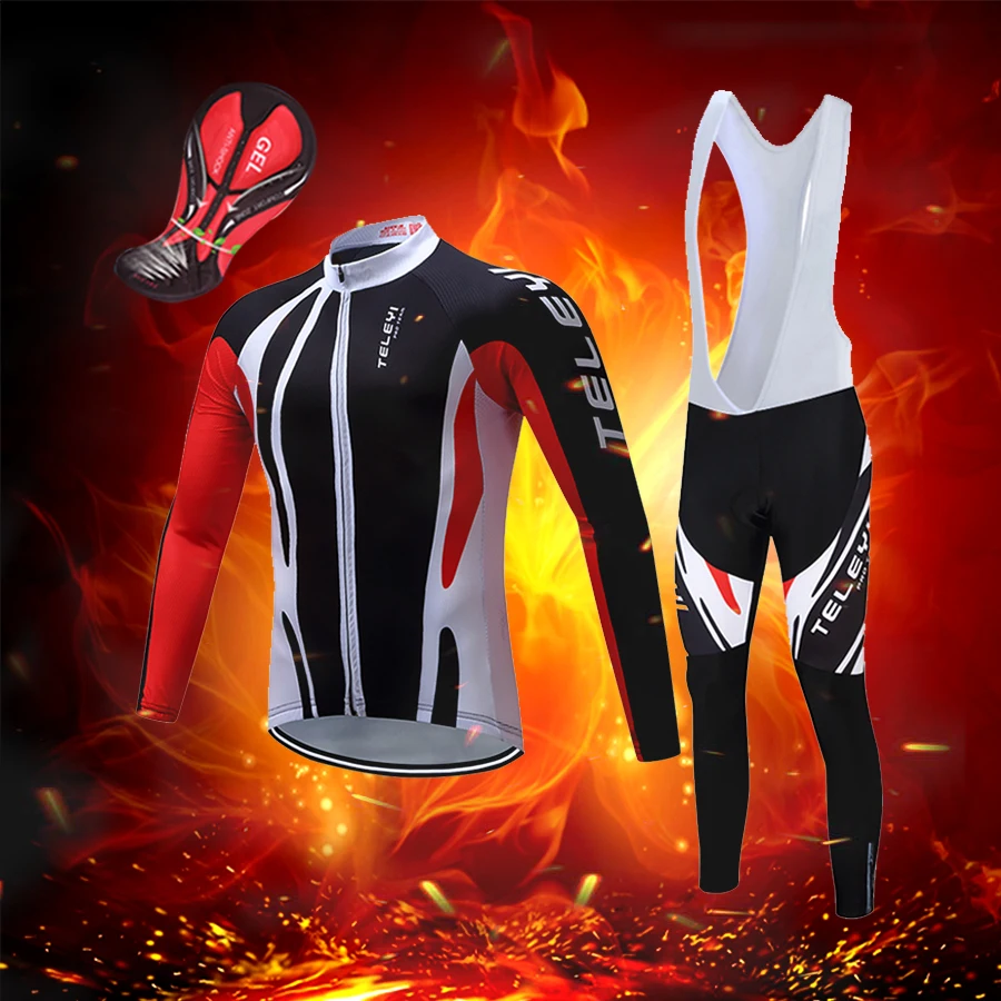 

High Quality Men's Bicycle Clothing 2021 Winter Thermal Fleece Maillot MTB Uniform Bike Clothes Sets Wear Cycling Jersey Kits