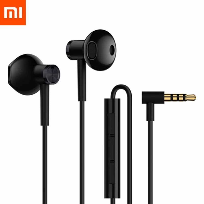 Xiaomi Hybrid половина-In-Ear наушники микрофон с проводным контролем двойной Diver рог в