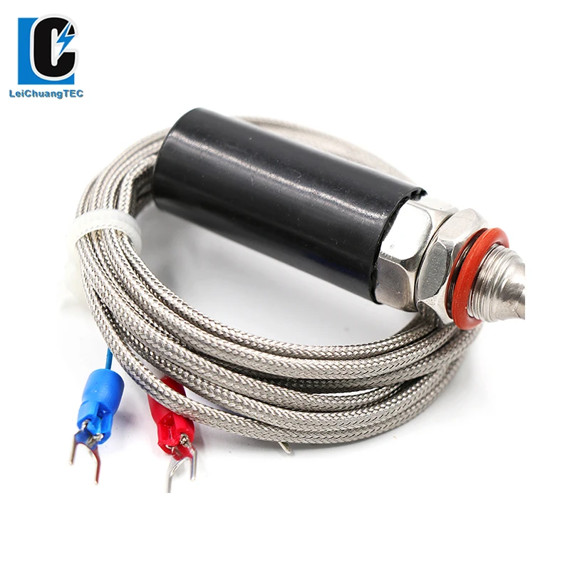 

M12*1 Probe type E type Thermocouple Temperature Sensor Metal shielded wire stainless steel