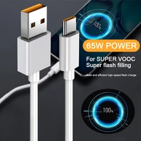 for oppo reno4 huaiwei xiaomi usb fast charging cable 1m 65w 6a type c super flash charger cord quick charger line support