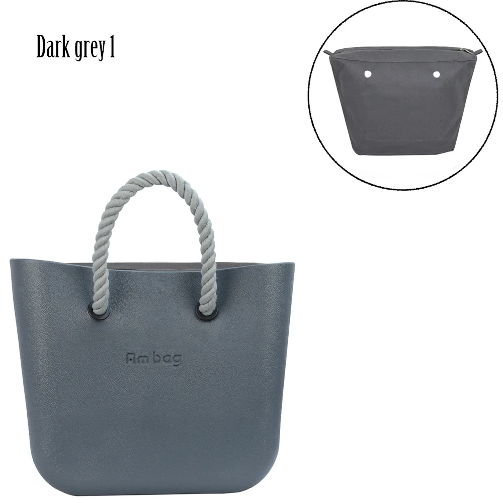 

2021 New Mini EVA with solid Zip-up Inner short rope Handles AMbag Obag O bag Style Waterproof Women DIY Handbag
