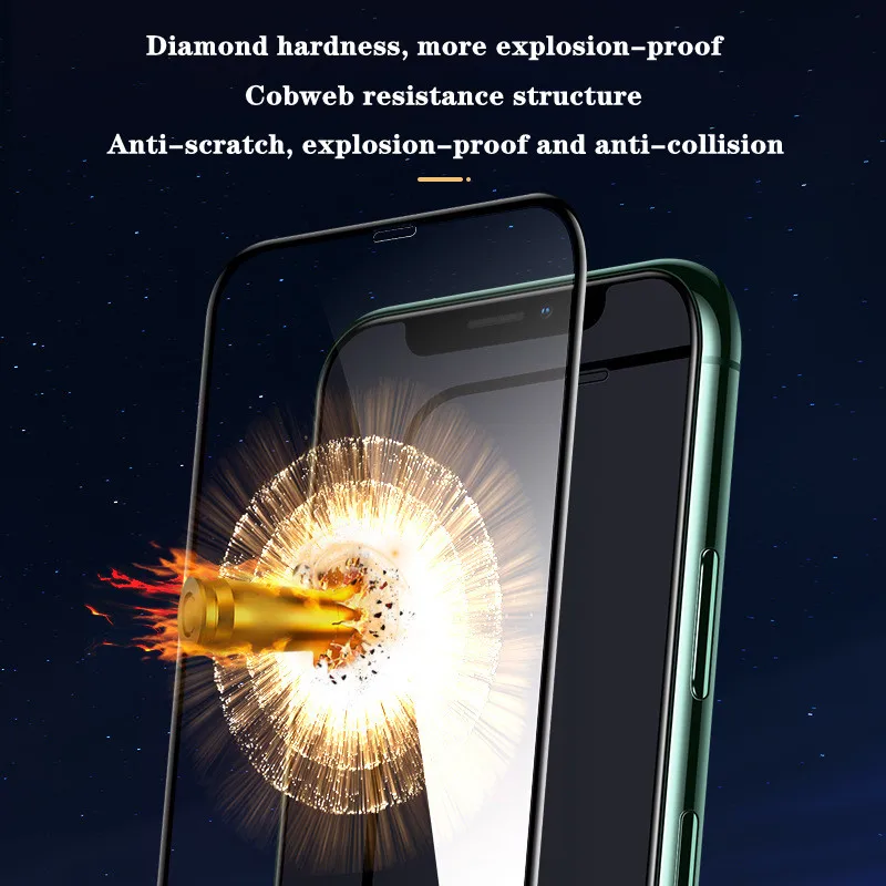 

2PCS Full Cover Tempered Glass For iPhone X XR XS max SE 2020 Screen Protector For iPhone 11 12 Mini Pro Max 7 8 Protective Film