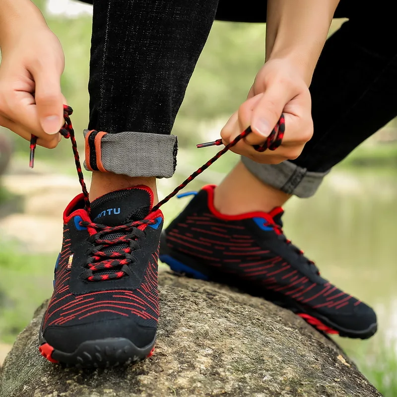 2020 кроссовки для пеших прогулок Мужская дышащая обувь из сетчатого материала