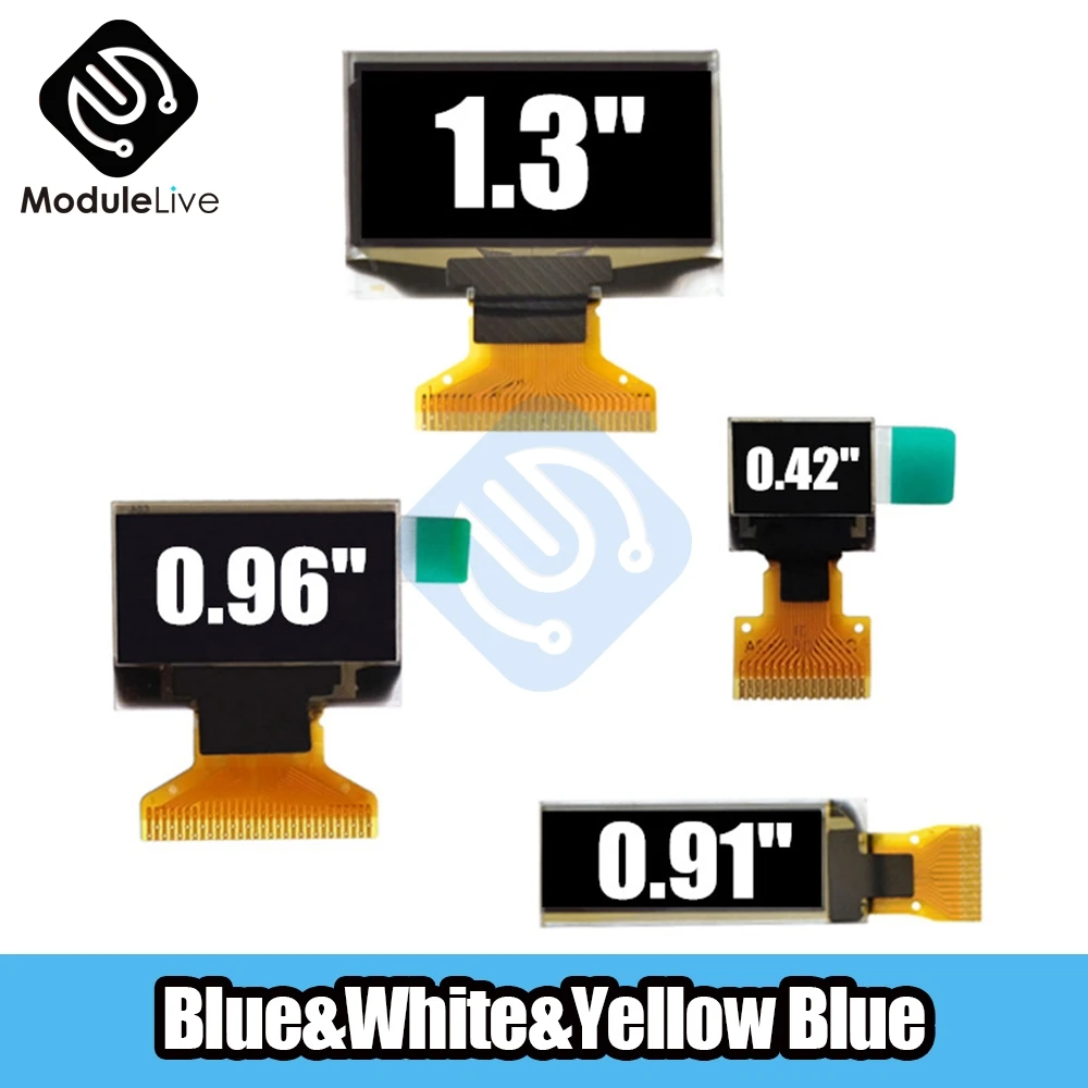 OLED дисплей ЖК 0 42 91 96 1 3 дюйма SSD1306 128*64 Синий экран модуль 'Ɔ 96'' для Arduino|Детали