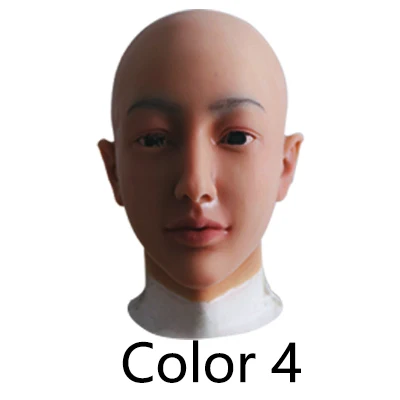 Color 4 Drag queen реалистичные силиконовые маски настоящая кожа Хэллоуин женский Ангел Маска для лица для трансвеститов мужчин и женщин - Цвет: Color 4