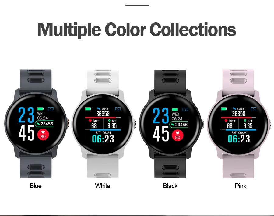 S08 женские умные часы водонепроницаемые спортивные для Iphone телефон Smartwatch монитор
