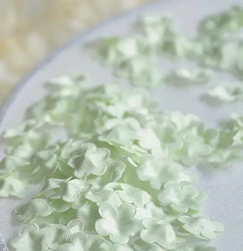 Light green 100 шт 23 цвета розовый DIY ручной работы 3D цветок свадебное платье ингредиенты пирографический Eugen пряжа головные уборы материалы RS338 - Цвет: Light green