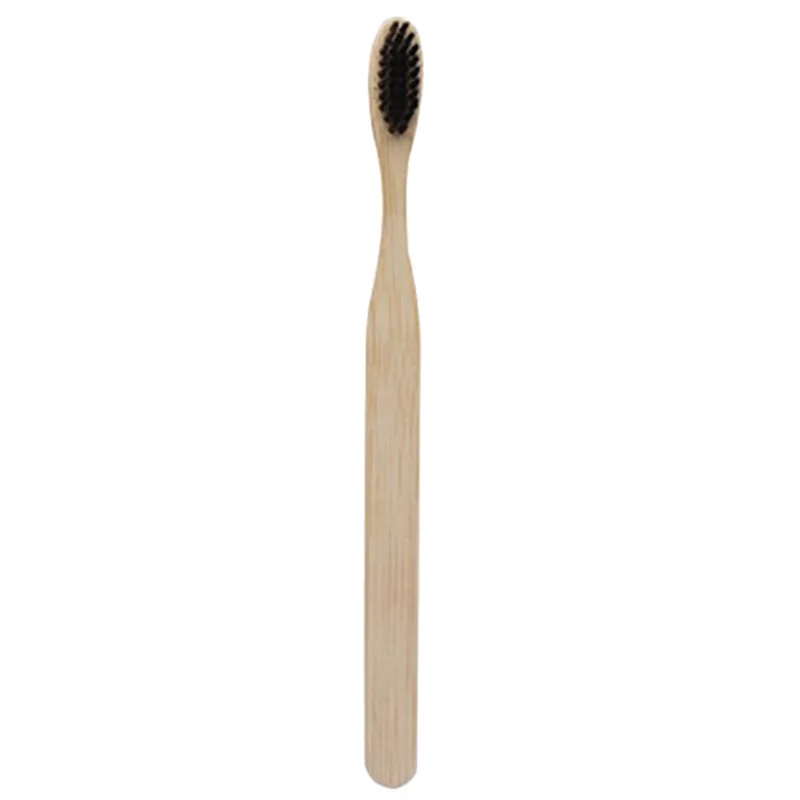 

20 Pcs Environmentally Wood Bamboo ToothBrush Bamboo Fibre Wooden Handle Tooth Brush Whitening, 10 Pcs Black & 10 Pcs Yellow