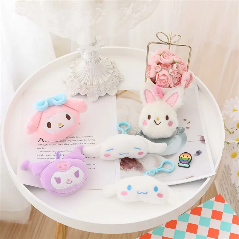 

Kawaii Kuromi Cute Cartoon Cinnamon Dog My Melody Plush Pendant Keychain Bag Ornaments Girl Toys Children Birthday Gifts