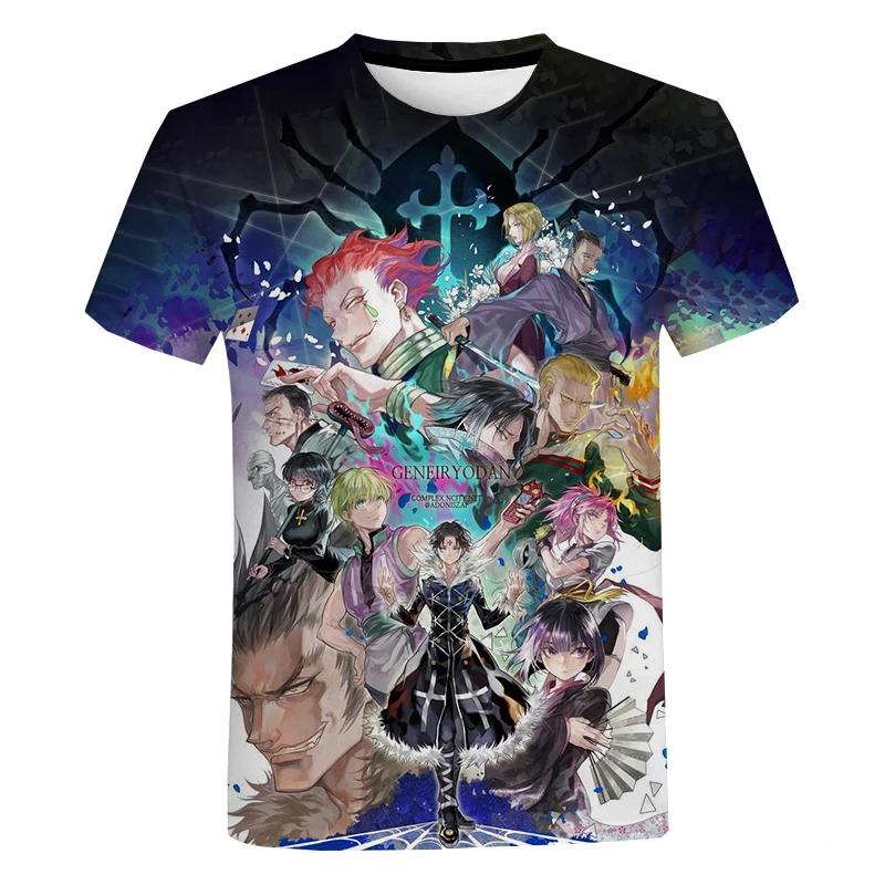

2021 Summer Anime 3D cartoon tee Baby Boy Clothes Kids lovely Clothes hunter x hunter t shirt Children Clothing Boy Girls shirt