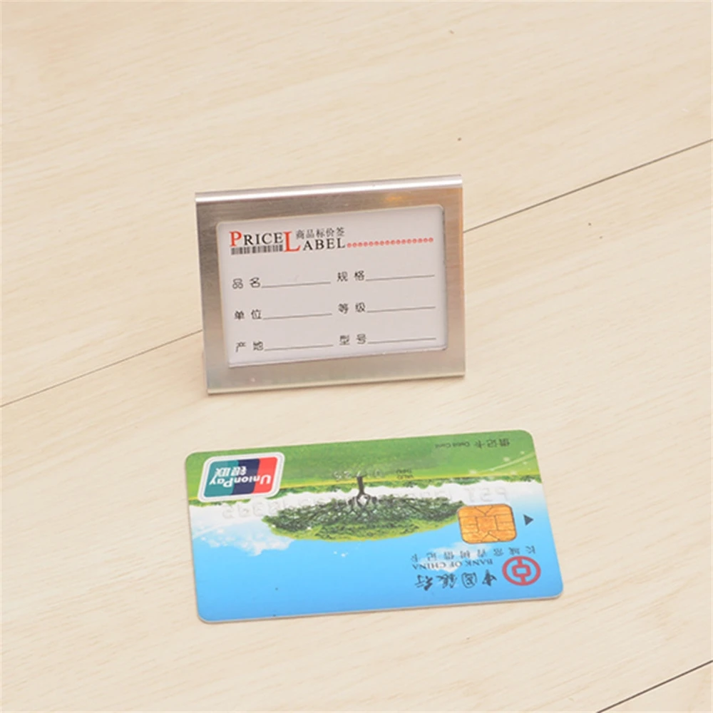 Золотой серебряный бумажный алюминиевый сплав ценник держатель для этикеток