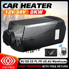 Автомобильный обогреватель Warmtoo, 8 кВт, 1224 в, воздушный дизельный стояночный обогреватель с дистанционным управлением, ЖК-монитор для автофургонов, автодомов, прицепов, грузовиков, лодок