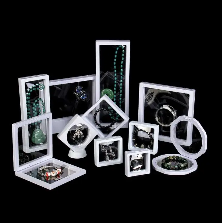 3D Floating Picture Frame Shadow Box Jewelry Transparent Display gem box Bracelet Watch Necklace Pendant Stand | Украшения и
