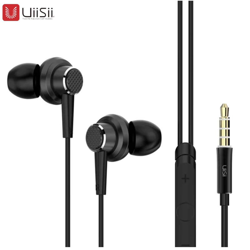 UiiSii GT900 наушники-вкладыши Проводные металлические стерео наушники, 12 мм Динамический драйвер для высокой чувствительности сенсорной регулировки тона