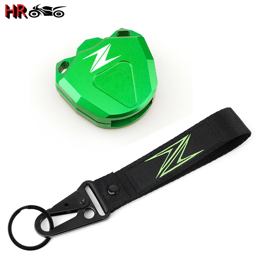 

New Motorcycle Key Case Cover Shell & Embroidery Keychain Keyring For KAWASAKI Z250 Z300 Z400 Z650 Z800 Z900 Z900RS Z1000 ZX25R