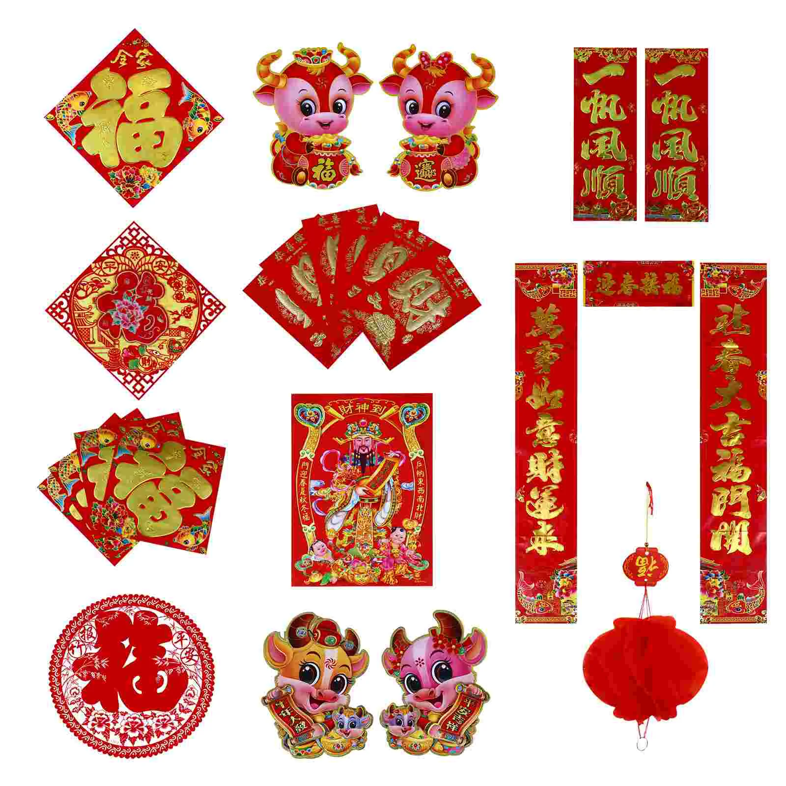 

Новогодний парный декор для дверей, новогодние наклейки (случайный стиль), 1 комплект