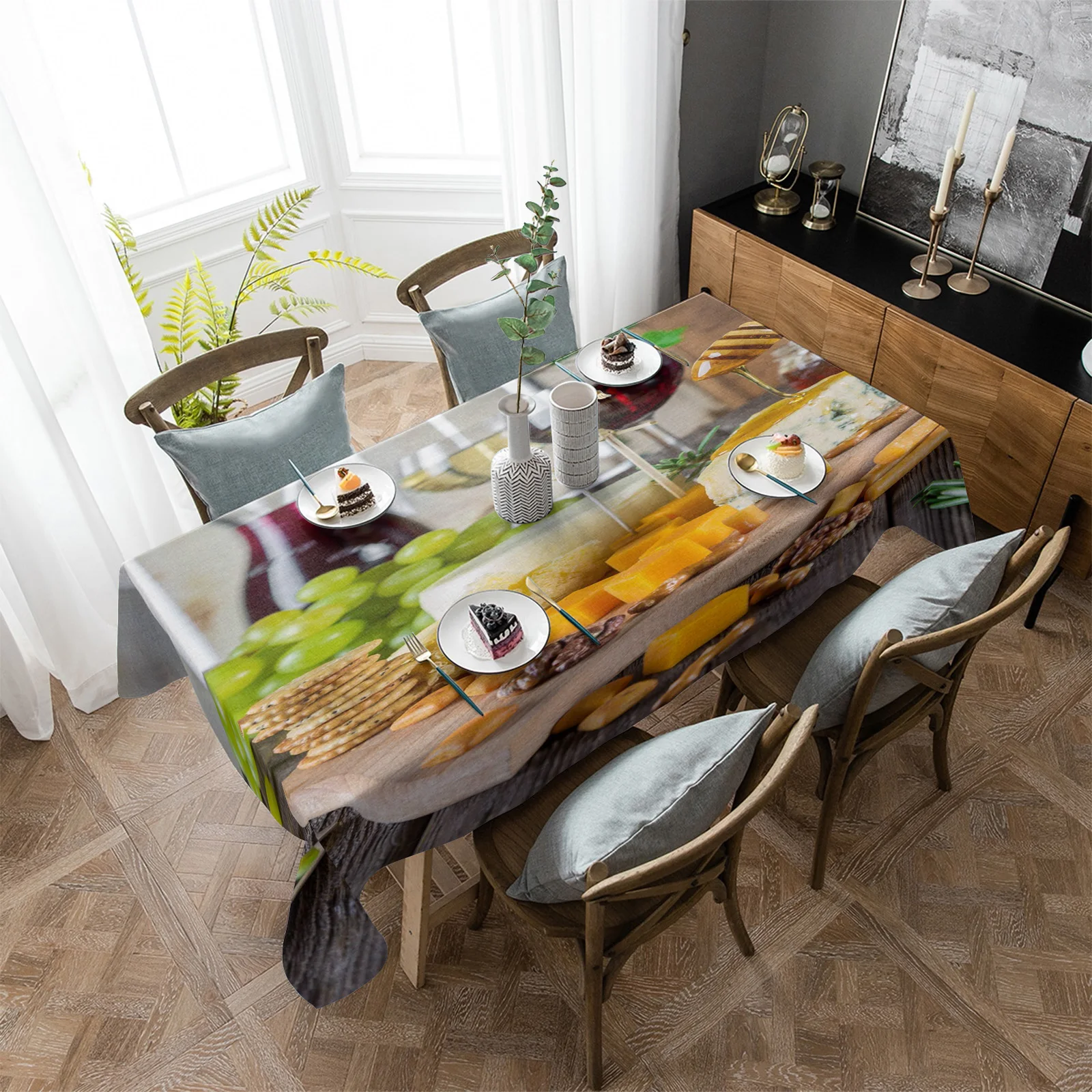 Фруктовые пирожные бисквитные Винные бокалы фотообои для свадьбы гостиницы