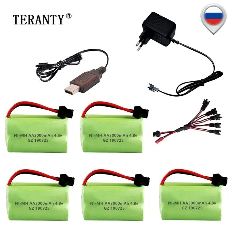 (SM PLUG) 4 8 v 3000mah NiMH аккумулятор для радиоуправляемых игрушек автомобилей танков