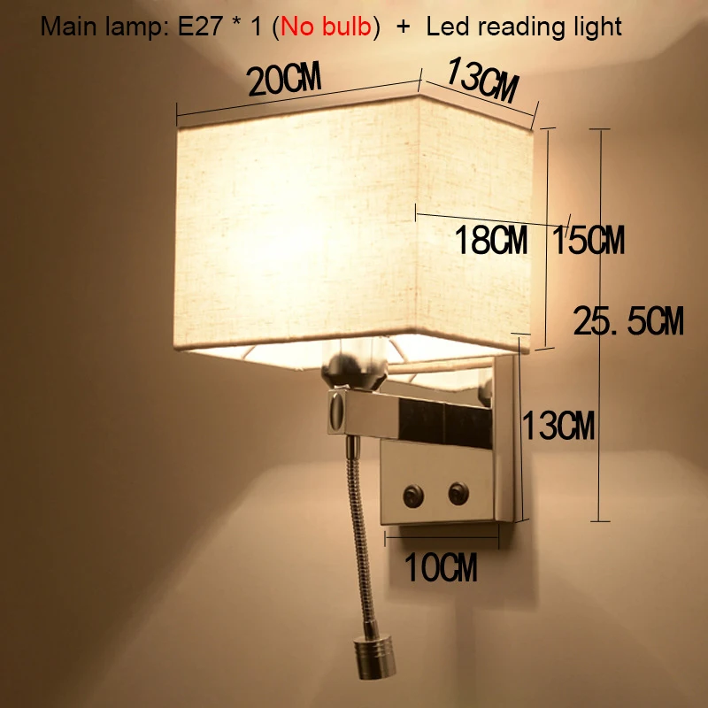

LED Wall Lamp Bedroom Bedside Lamp Vintage Nordic Retro Wall Lights For Home Living Room Hotel Corridor Vanity Light Indoor E27