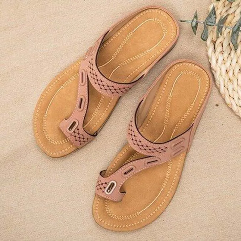 

Women Sandals Premium Orthopedic Women'S Shoes Flat Slipper Vintage Anti-Slip Sandals Women Flip Flops Ladies Shoes Plus Size 43
