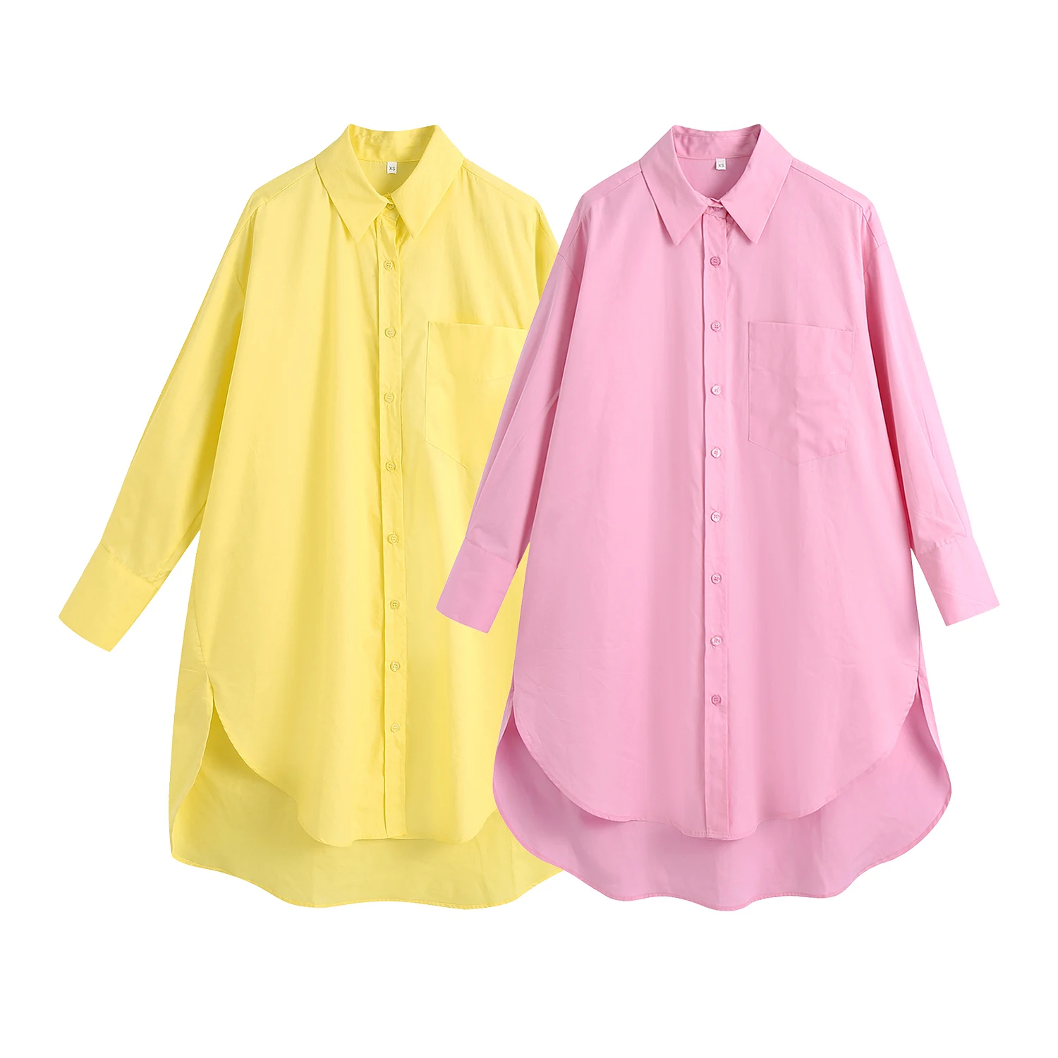 

VUWWYV Za White Oversize Shirt Women Button Up Long Shirt Women Collared Shirts Woman 2021 Summer Blouses Plus Size Ladies Tops
