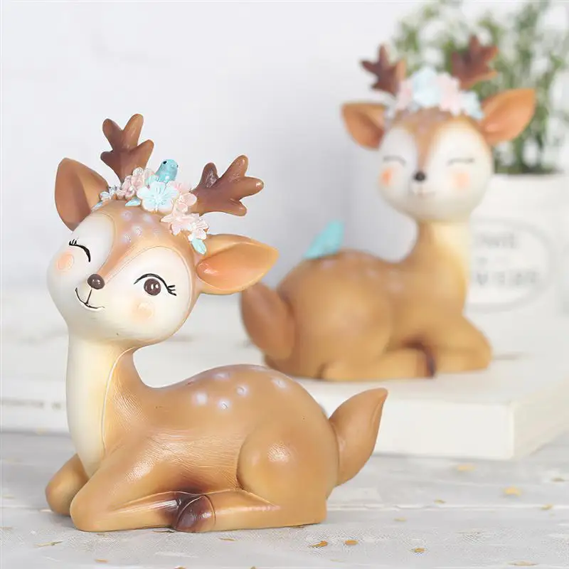 Имитация леса искусственный олень фигурки модель животного украшение торта
