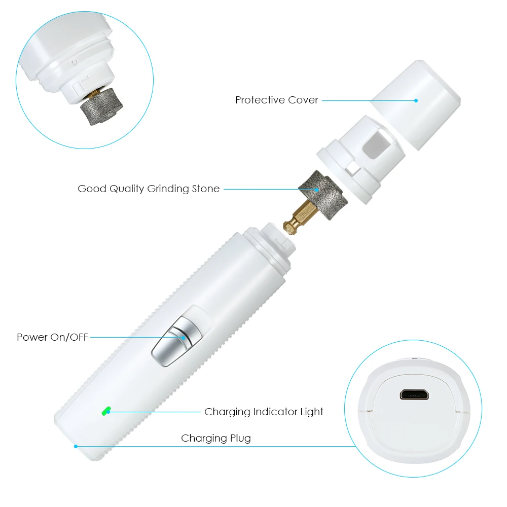Горячая электрическая машинка для шлифовки ногтей перезаряжаемая стрижки с USB