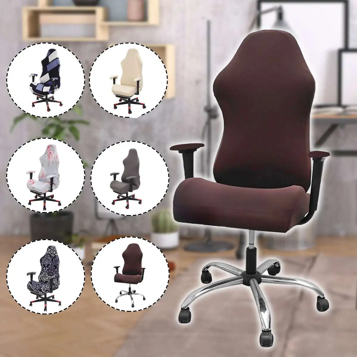 

Big Elastic Office Seat Chair Cover Office Chair Slipcovers Restaurant Banquet Hotel Home Decoration