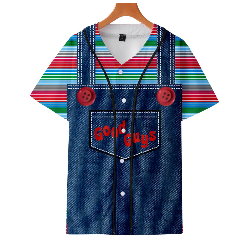 Футболка Мужская/Женская бейсбольная с 3D-принтом &quotThe evil Good Guys toy&quot Чаки на