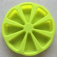 8 points silicone mousse cake mold orange shape bakeware high temperature resistant easy to clean non stick mold
