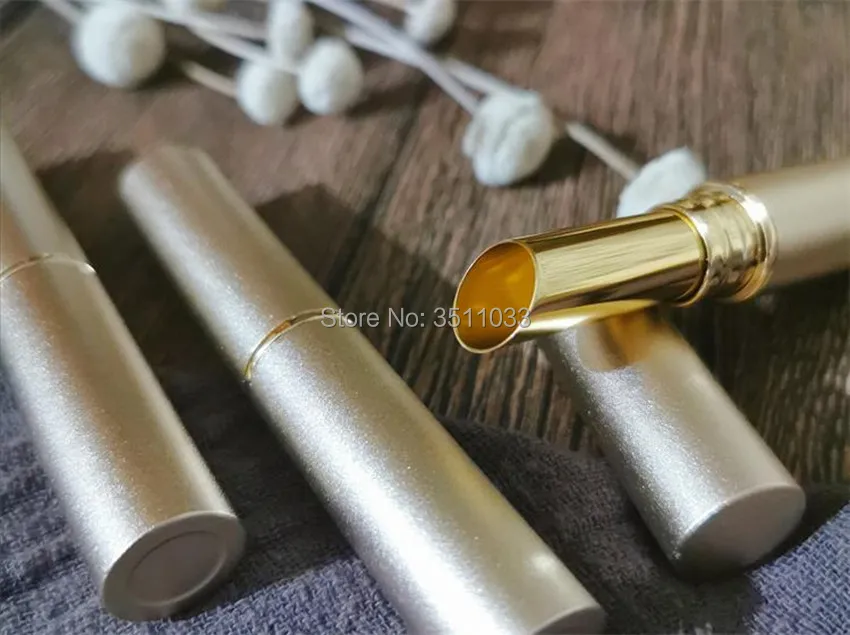 2 8 г превосходный класс золотистый алюминиевый цвет пластиковая Помада для губ