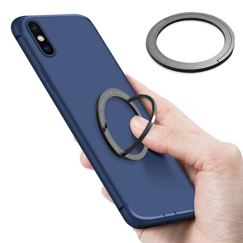 

Portable Magnetic Ring Stand For iPhone 12 13 Pro Max Mini Pad Bracket Finger Grip Airbag Phone Holder Mount For Xiaomi Huawei