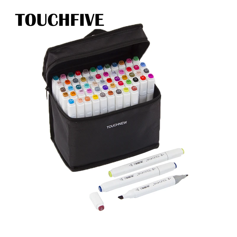 Спиртовые маркеры Touchfive 60 цветов Набор цветных художественных маркеров для