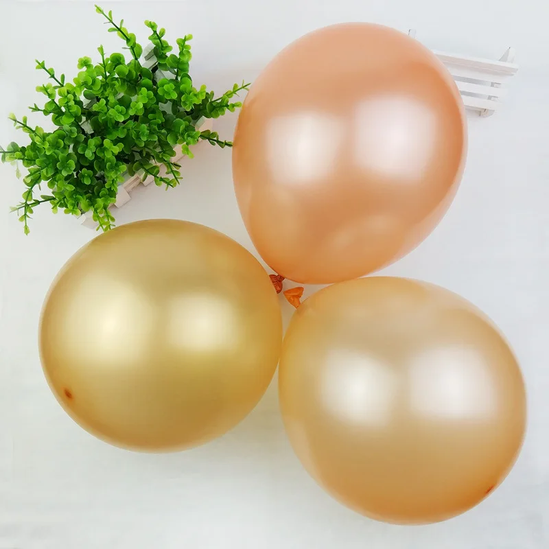 10PCS 12Inch Pearlescent Solid Color Rose Gold Balloons Latex kids Balloon Party Toy Theme Decor Supplies Birthday Decoration | Дом и сад