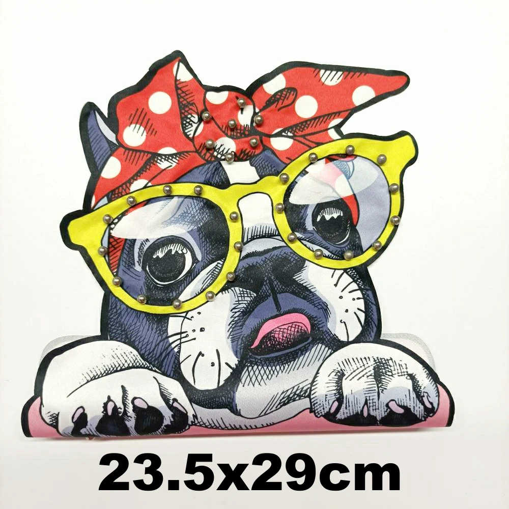 

Apparel large printing beaded embroidery big dogs patches for clothing AM-3268