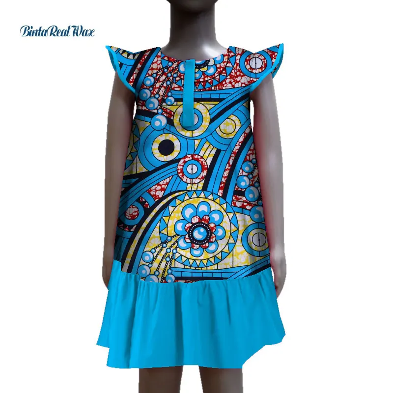New Lovely Baby Girls Dress African Wax Print Dresses for Kids Children Bazin Riche Traditional Clothing WYT215 | Тематическая