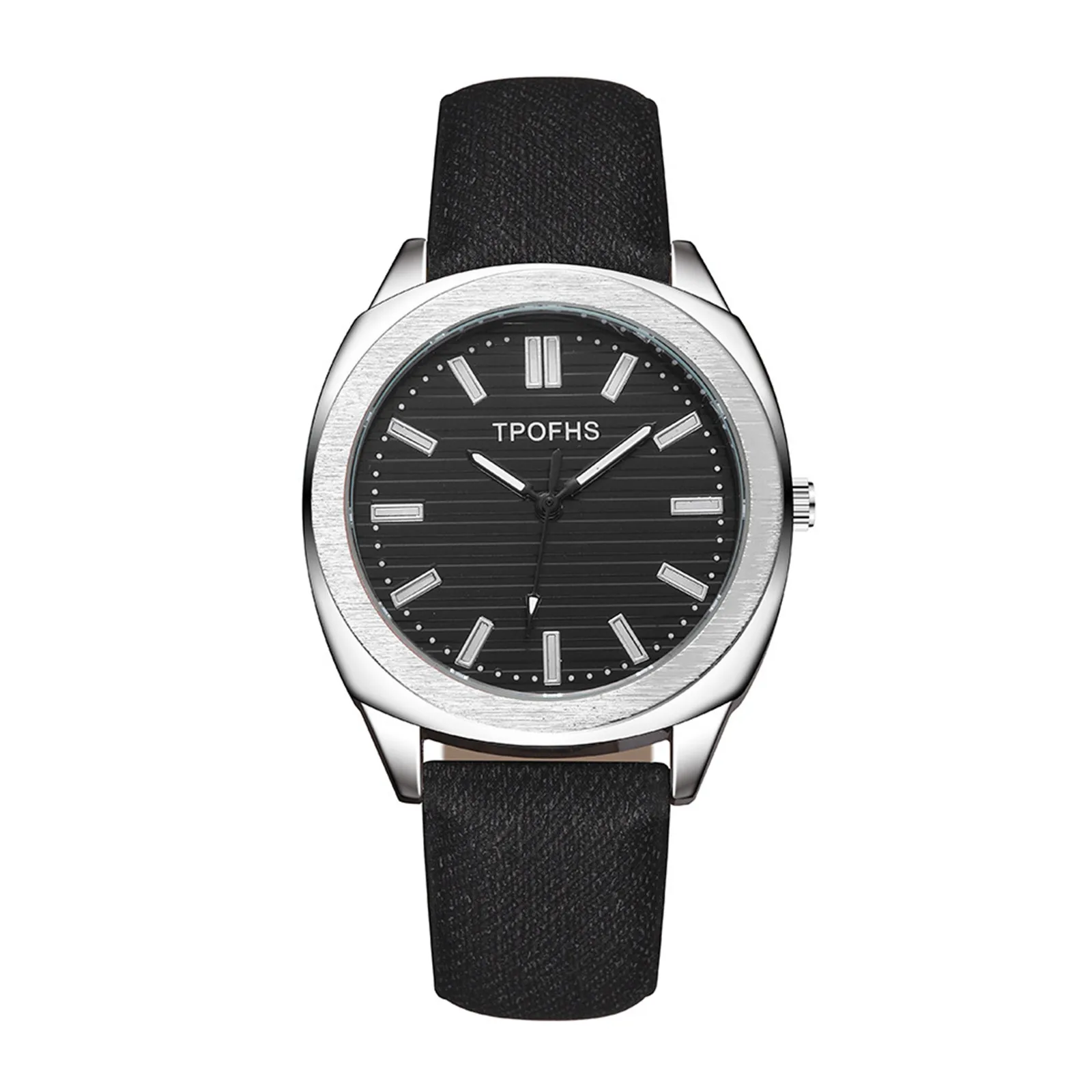 

Watch Men Watch New Fashion Trendy Versatile Quartz Watch Canvas Pattern Imitation Leather Watch Quartz Men Wristwatches