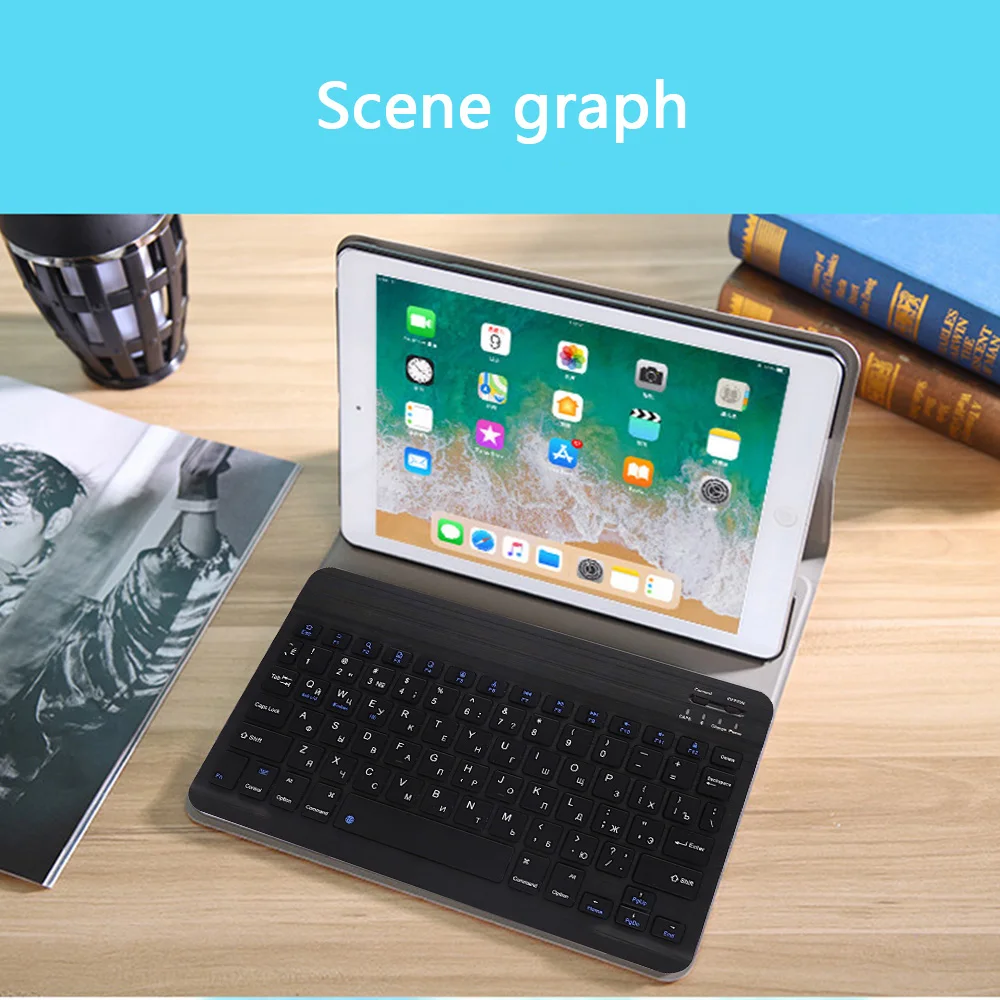 Беспроводная Русская клавиатура для ipad 10 2 2019 пластиковая французская/испанская