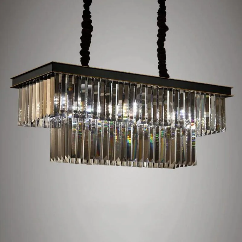 

Светодиодный лампы страны Америки из Винтаж желтого цвета с украшением в виде кристаллов подвесные светильники для Гостиная Кухня черный р...