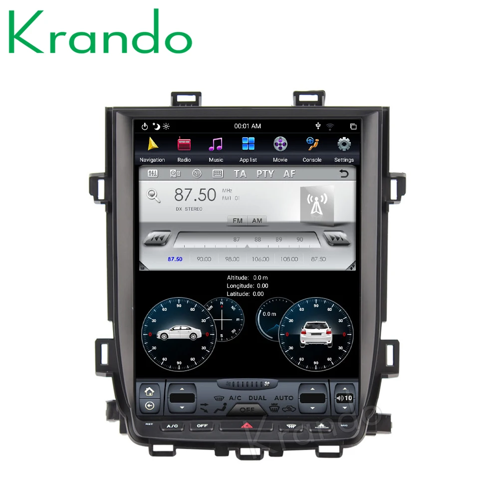 Krando Android9.0 встроенный carplay 12 1 &quotвертикальный экран автомобильное радио для Toyota