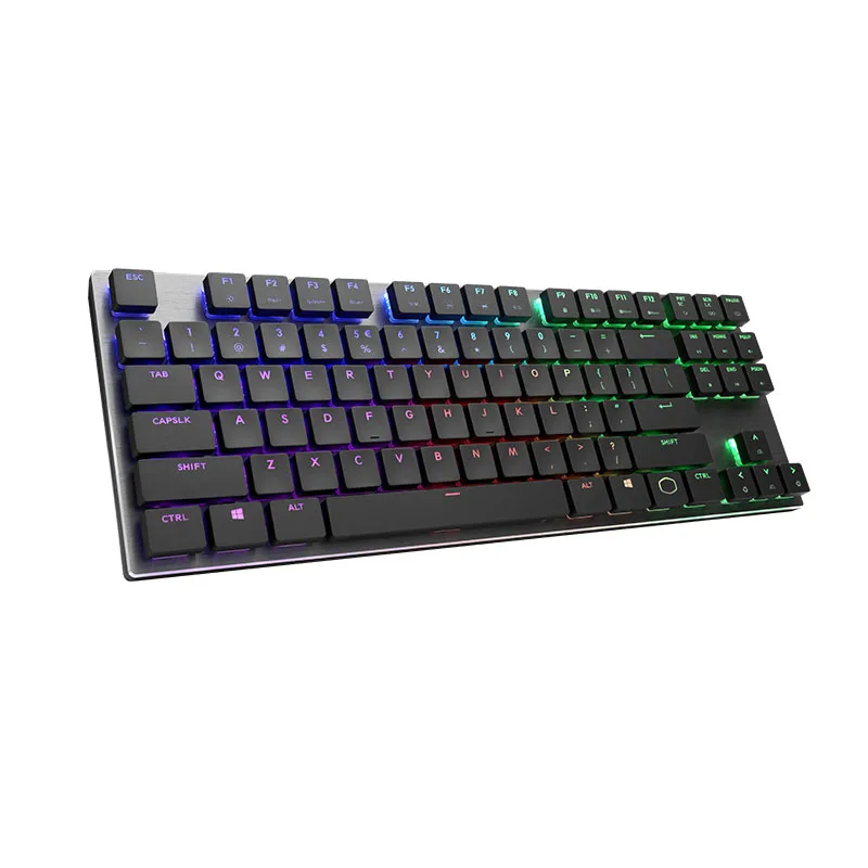 Cooler Master SK630 slim mechanical keyboard Cherry MX short red switch 87-key full-key no punch RGB lighting effect