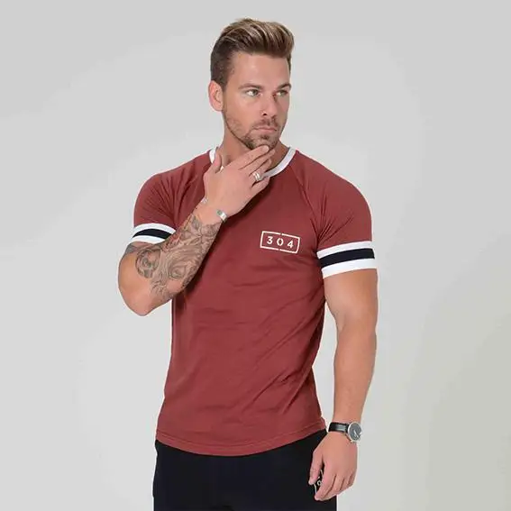 

134# Hot Sales 2018 New Brand clothing Gyms Tight t-shirt mens fitness t-shirt homme Gyms t shirt men fitness Summer top