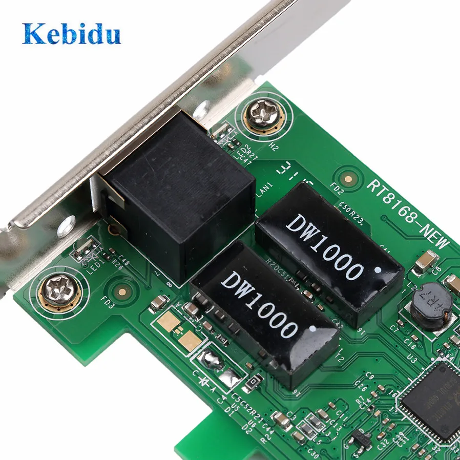 KEBIDU 1000 Мбит/с Портативная 2016 Ethernet Сетевая карта PCI E Сеть 10/100/1000 м фотоадаптер для