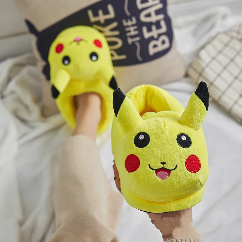 

Children Plush Home Animal Slippers Winter Warm Cotton Shoes Anime Stich Cosplay Shoes Kids Slippers Family Slippers